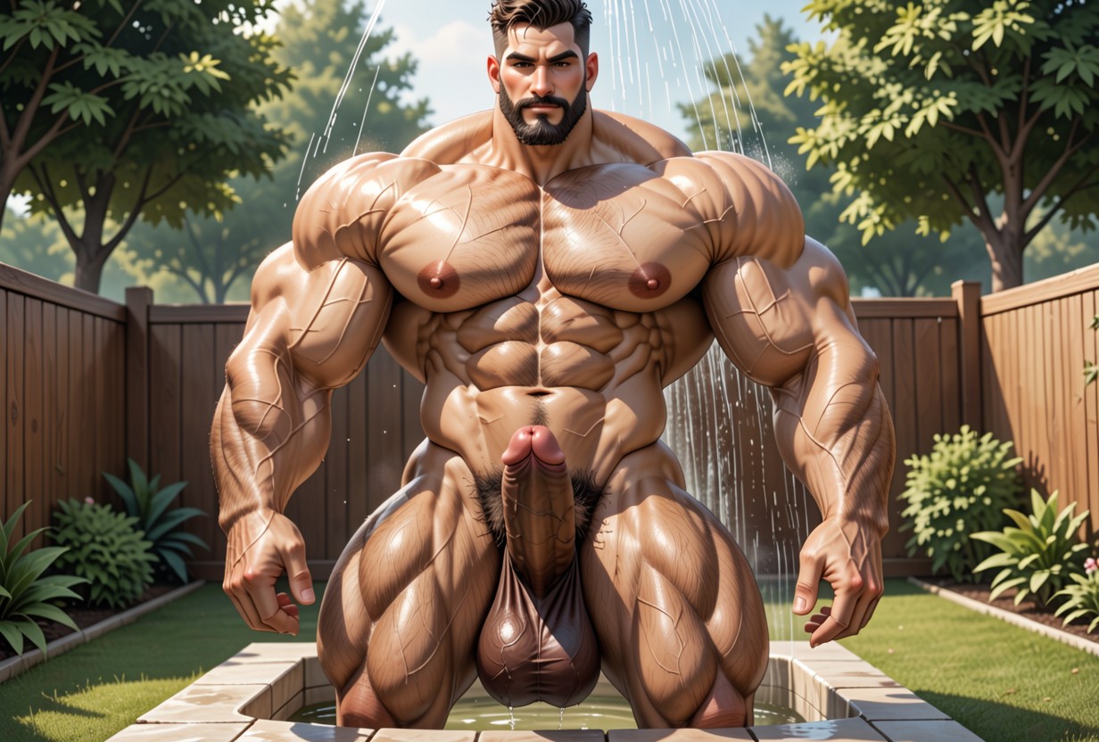 Huge Legs, Black Shaft, Eight Pack Abs 게이 AI 포르노