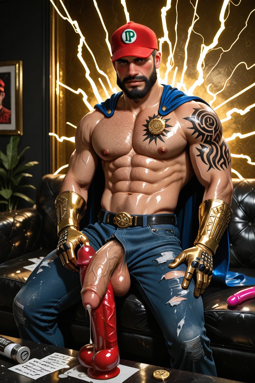 25+, Pénis De Poney, Precum Dripping Porno IA Gay