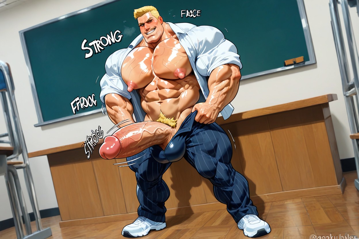 Squeezed Balls, Smooth Body, Puffy Lips 게이 AI 포르노