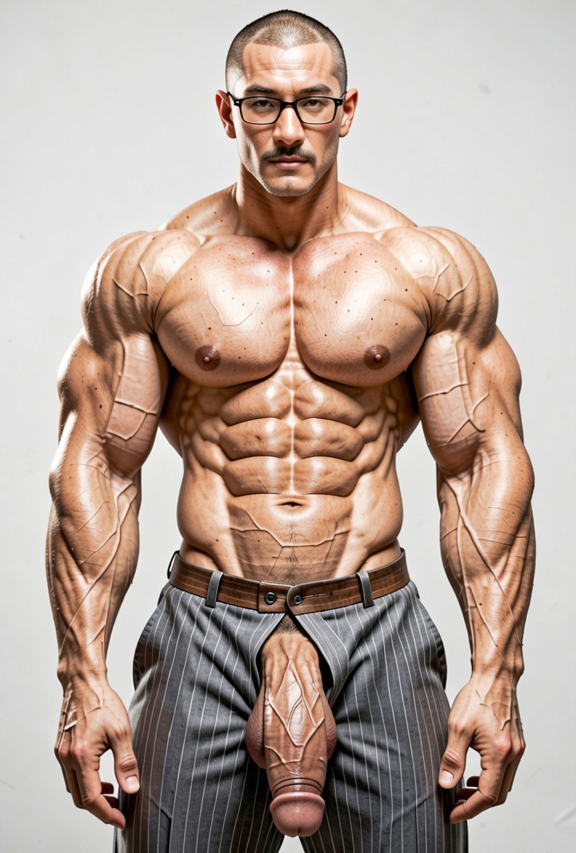 No Whisker, Moustache No Beard, Chinese Man Porno IA Gay