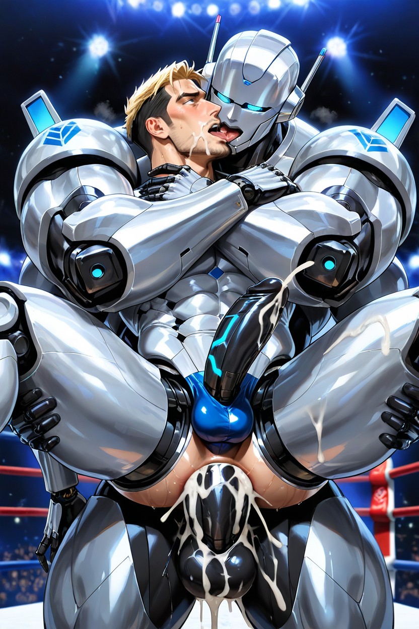 Muy Corto, Rodar Los Ojos, Thick Powerful Thighs Porno gay IA