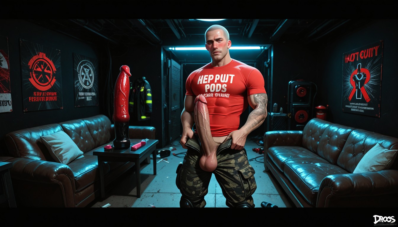 Shaved Head, Camo, Standing AI同性戀黃片