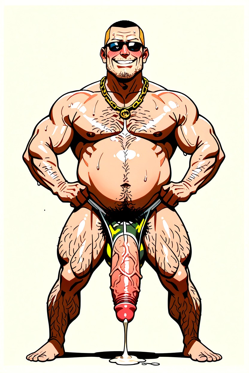 简单背景, 淘气, Extra Large Penis Bulge AI同性恋黄片