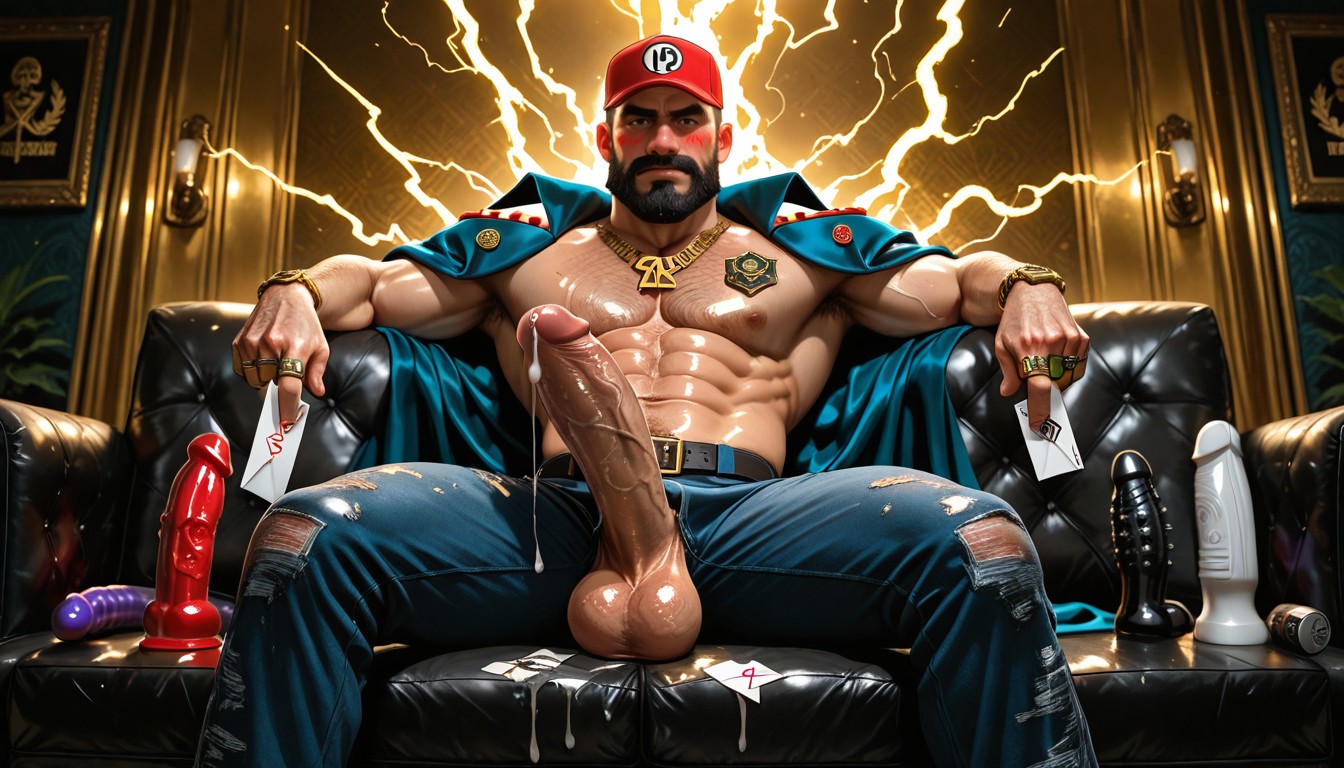 Huge Thick Vibrating Bbc Cock Looks Like Big Gold Lightning Rod, "powder", Cocaine ИИ гей порно