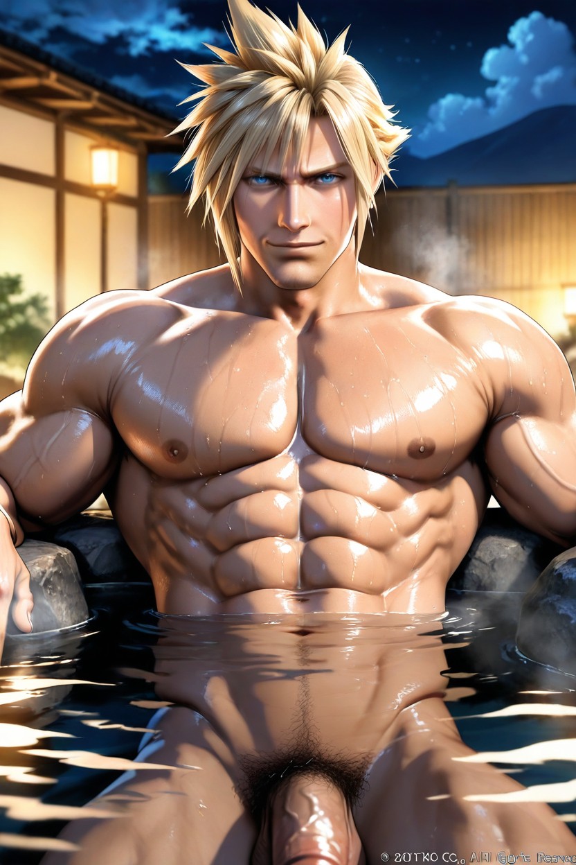 Detailed Wet Skin Texture, Eyes Hazy With Pleasure, Completely Naked 게이 AI 포르노
