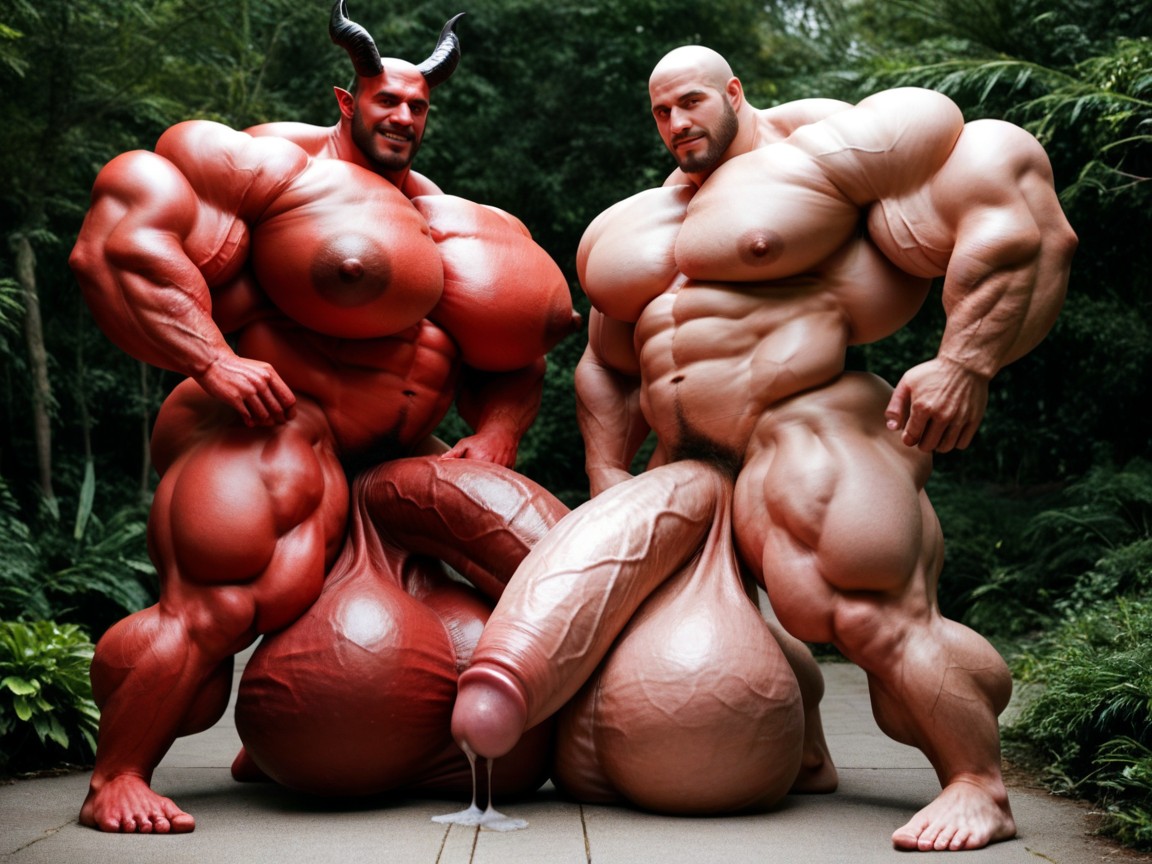 Oversized Hyper Muscles, Hyper Massive Oversized Muscles, Extreme Hyper Testicles Porno gay IA