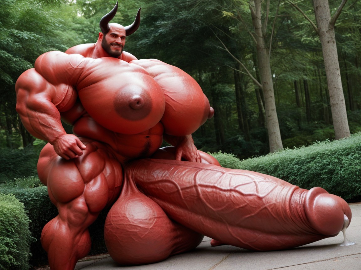 Extreme Massive Muscles, Muscle Growth, Exremely Red Skin ゲイAIポルノ