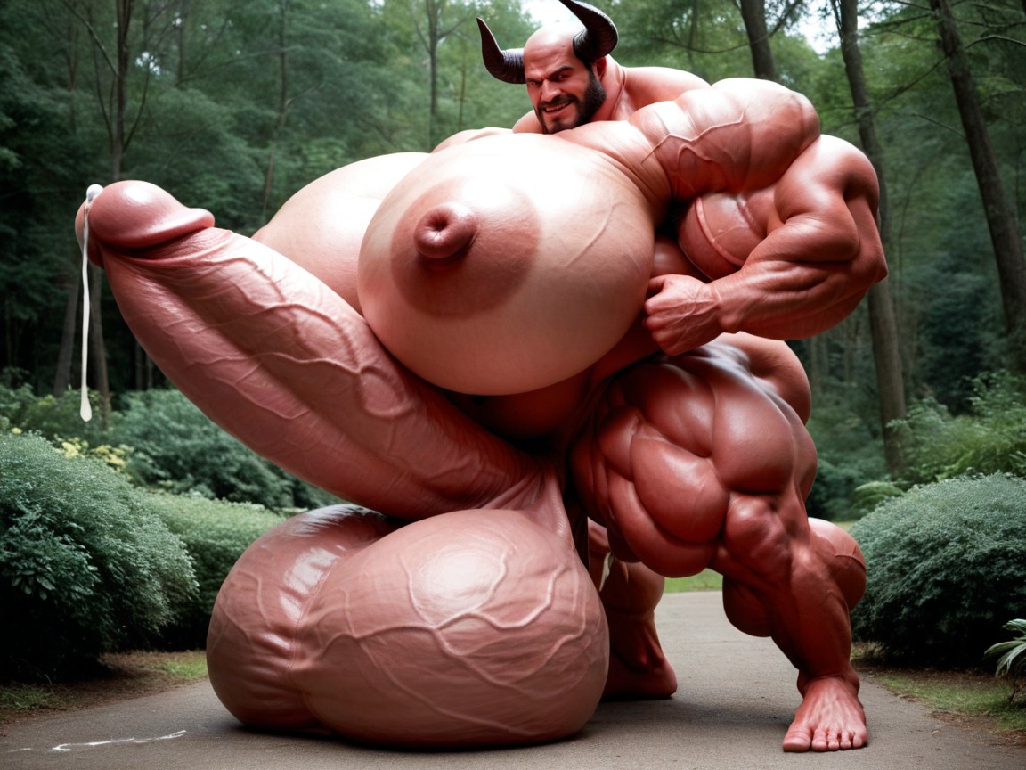 Red Devil, Insane Musclegrowth, Red Skin Pornografia gay com IA