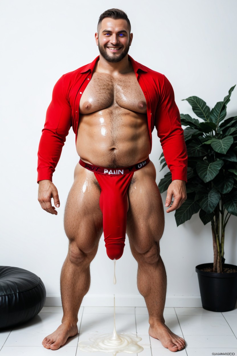 Curly Body Hairs Everywhere, Extra Large Penis Bulge, Excessive Chest Hair Bushes AI同性恋黄片
