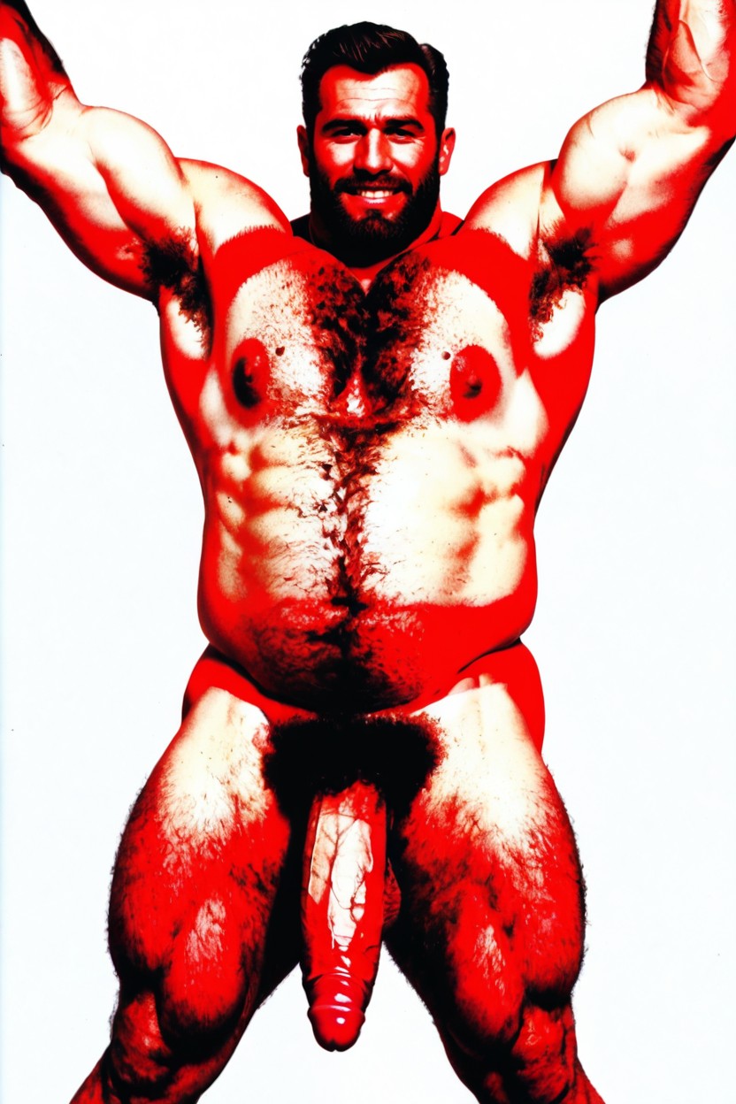 Pubic Hair Bushes, Naked, Hyper Muscles 게이 AI 포르노