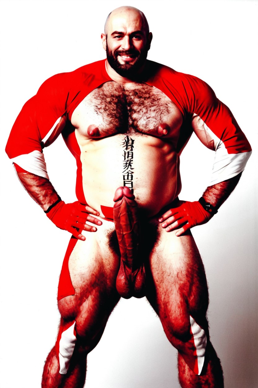 Masculine Face, Excessively Hairy Balls, Facial Stubble 게이 AI 포르노