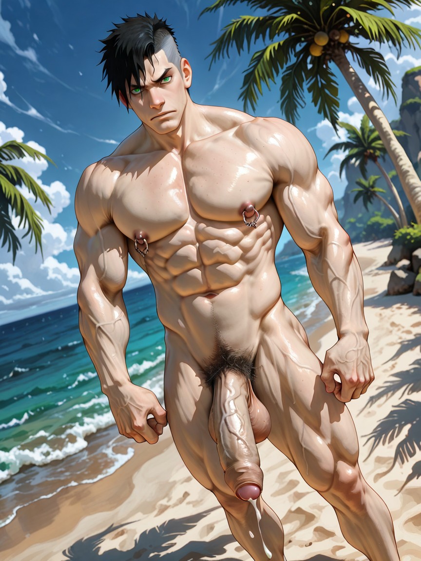 Undercut Hair With Side Bangs, Defined Biceps, Foreskin AI同性戀黃片