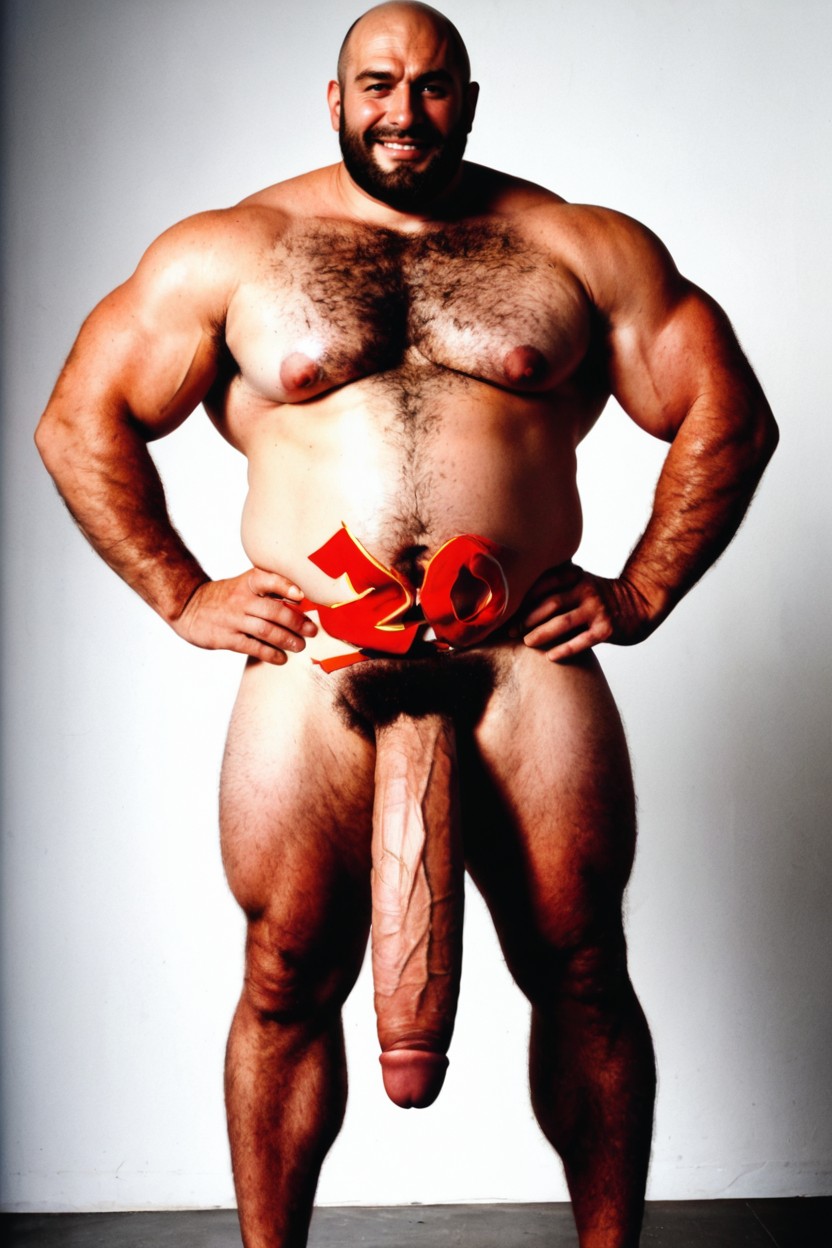 Engorged Nipples, Excessive Body Hairy, Full Body 게이 AI 포르노