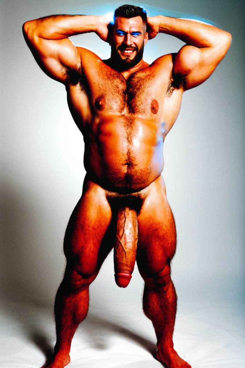 Chest Hair Bushes, All Skin Showing, Plump Pecs AI同性戀黃片