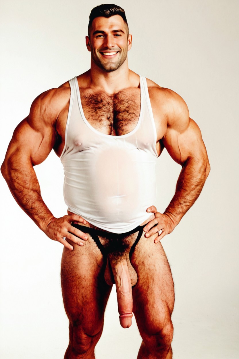 Full Body Profile, Excessively Large Muscles, 胸毛 AI同性戀黃片