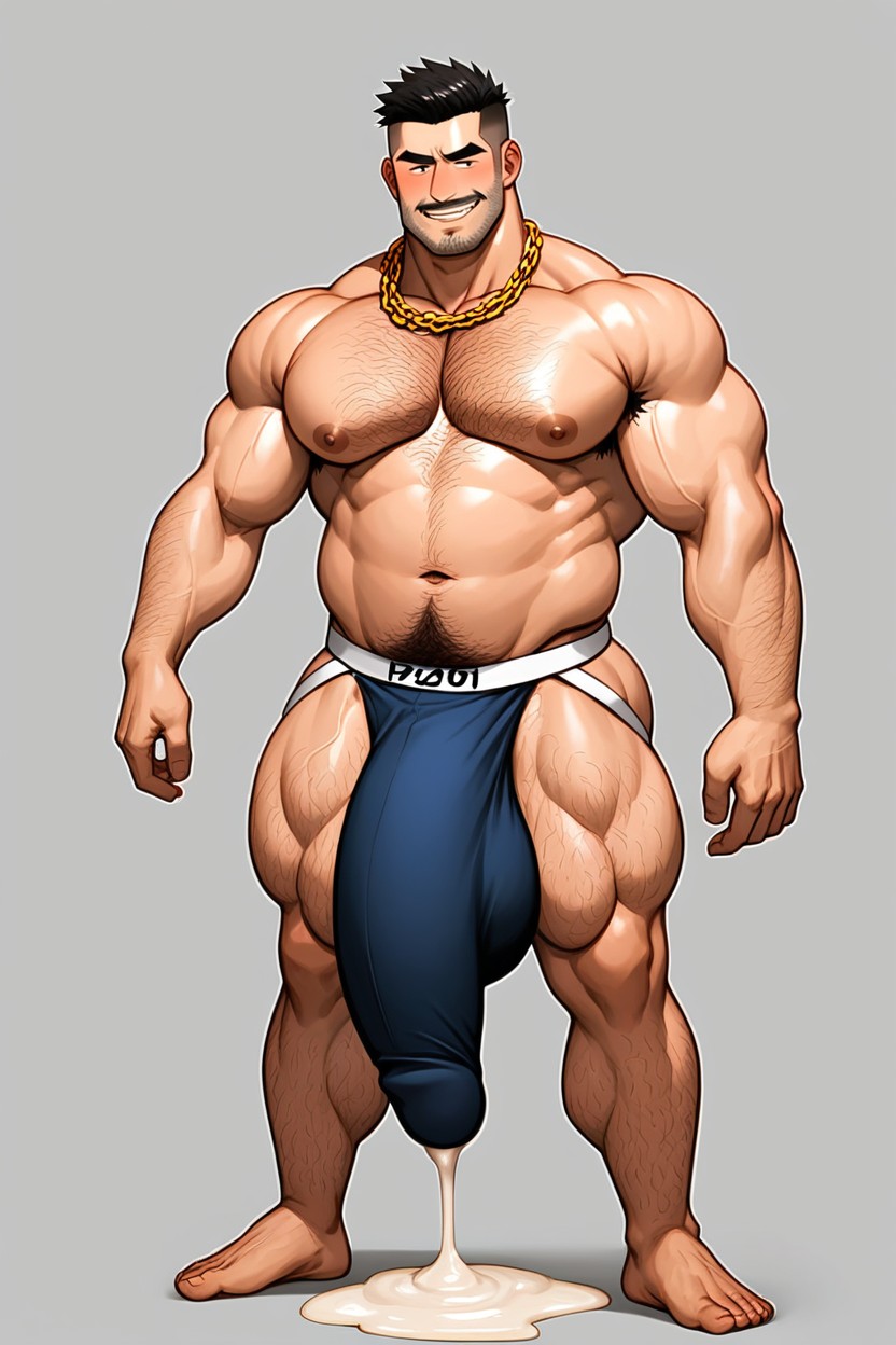 得意的表情, Penis Bulge Sagging Excessively Far Down To Floor, 阴茎隆起 AI同性恋黄片