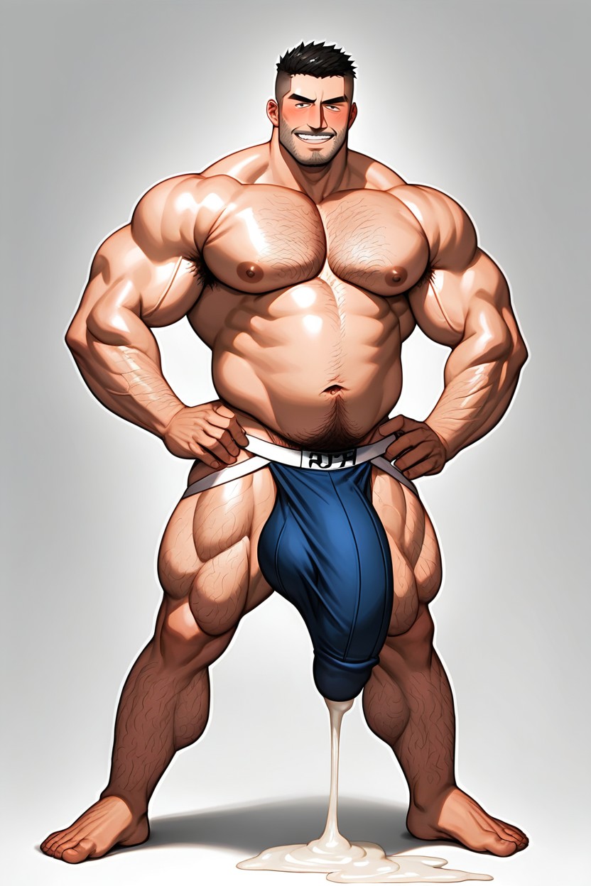 Highly Detailed Jock Strap, 벌거벗은, 스포츠 머리 게이 AI 포르노