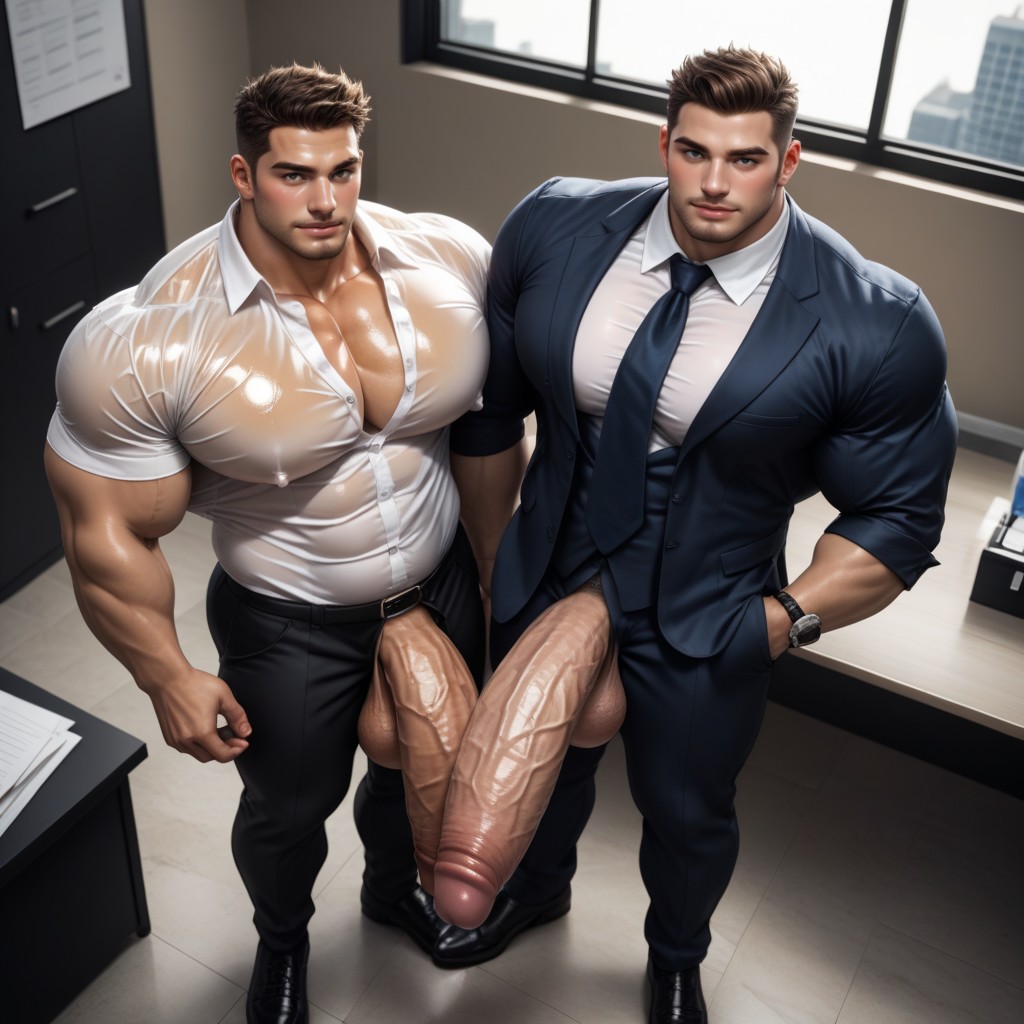 Clean Shaven, Big Muscles, 豐滿 AI同性戀黃片
