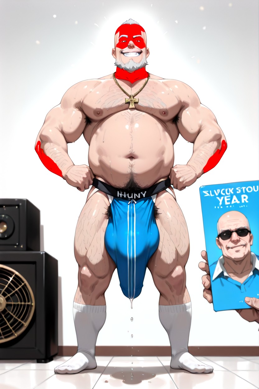 Muscle Gut Body, フルボディ, Sideburns ゲイAIエロ