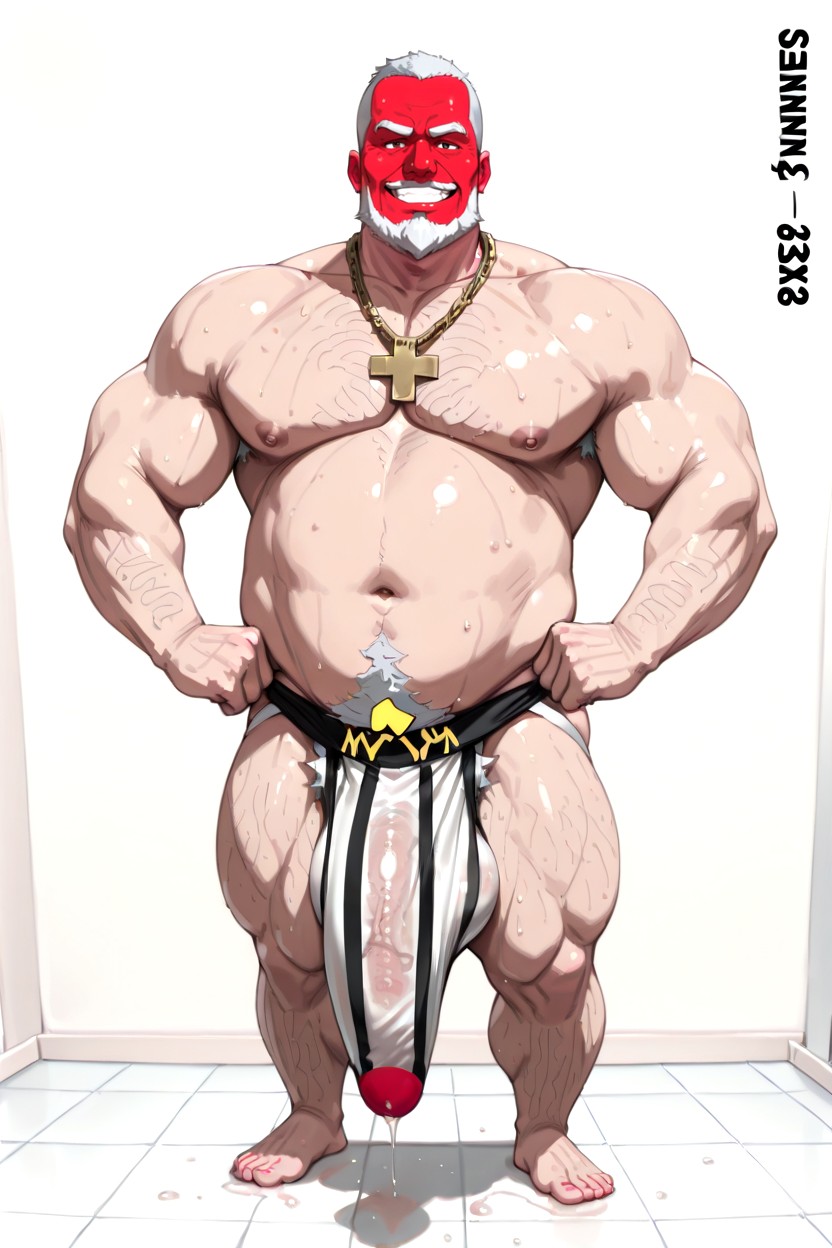 Simple Background, Corpulent Belly, Careca Pornografia gay com IA