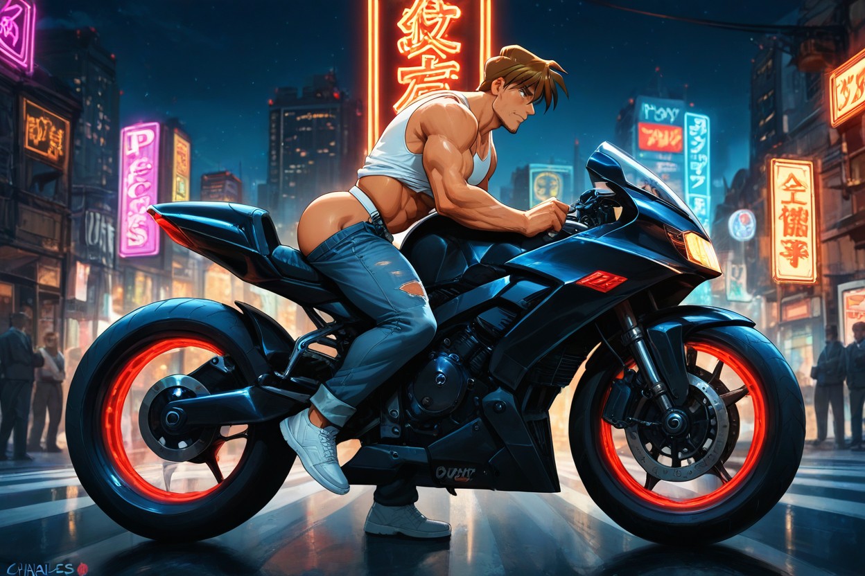 Mature Man, City Light, Only Men Pornografia gay com IA