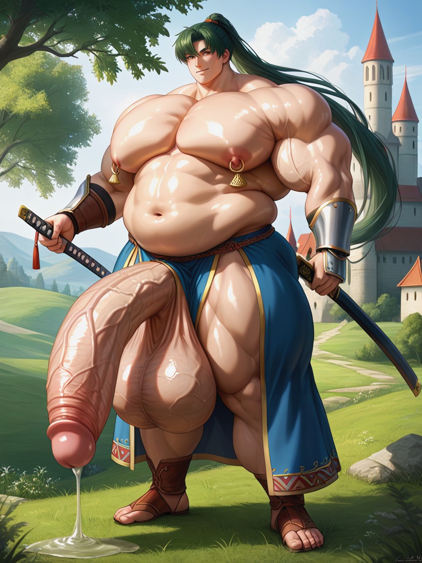 Realistic Render, Wide Hips, Nipple Rings AI Gay Porn
