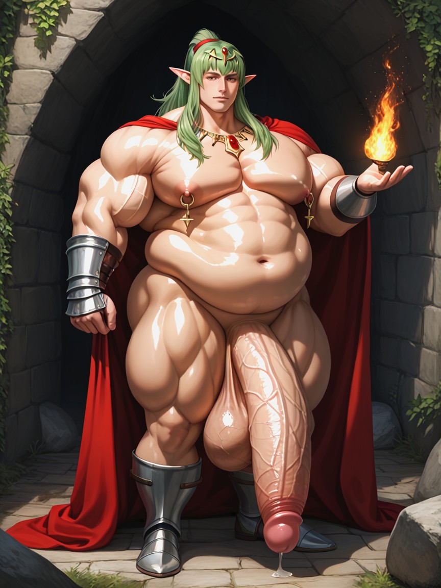중세, Hyper Pecs, 동굴 게이 AI 포르노