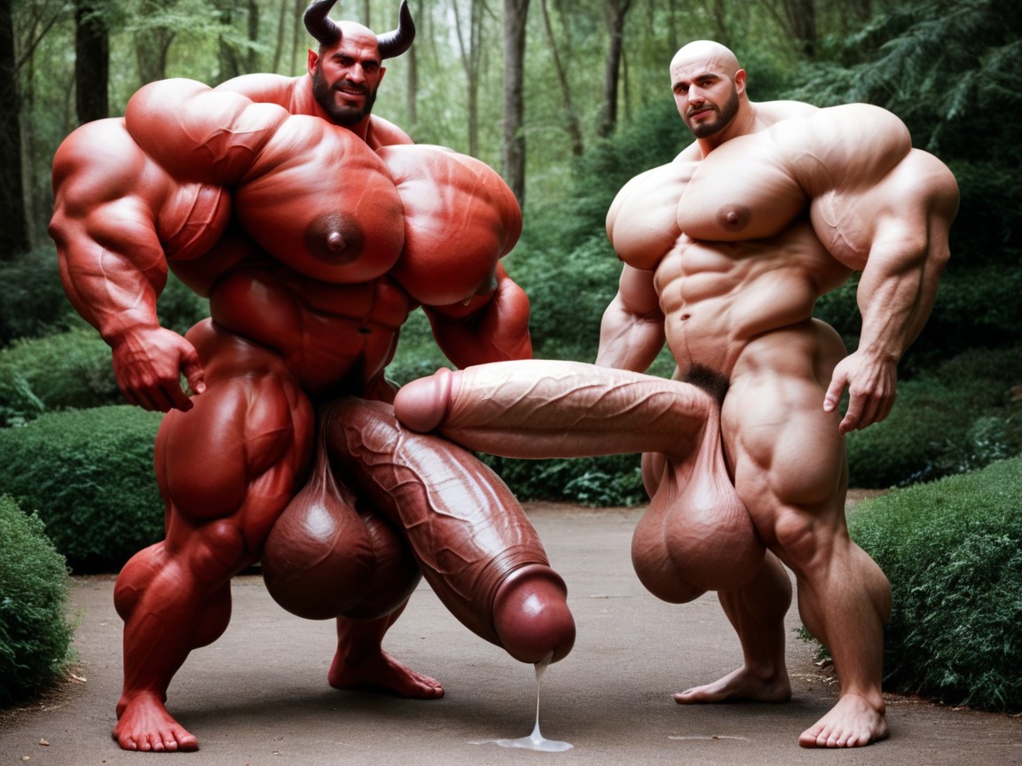 赤い目, Red Devil, Hyper Wide Muscle Body ゲイAIポルノ