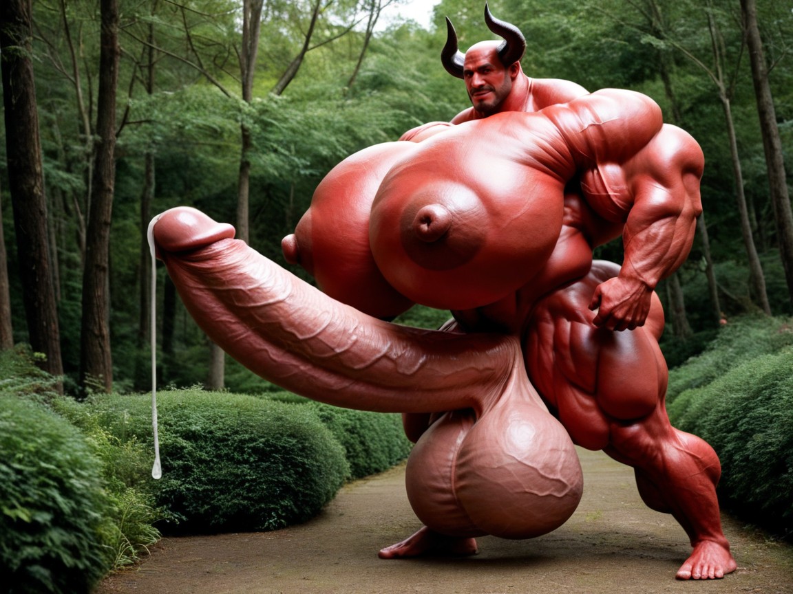 Red Skin, 몸보다 큰 음경, Cock Bigger Than Human 게이 AI 포르노