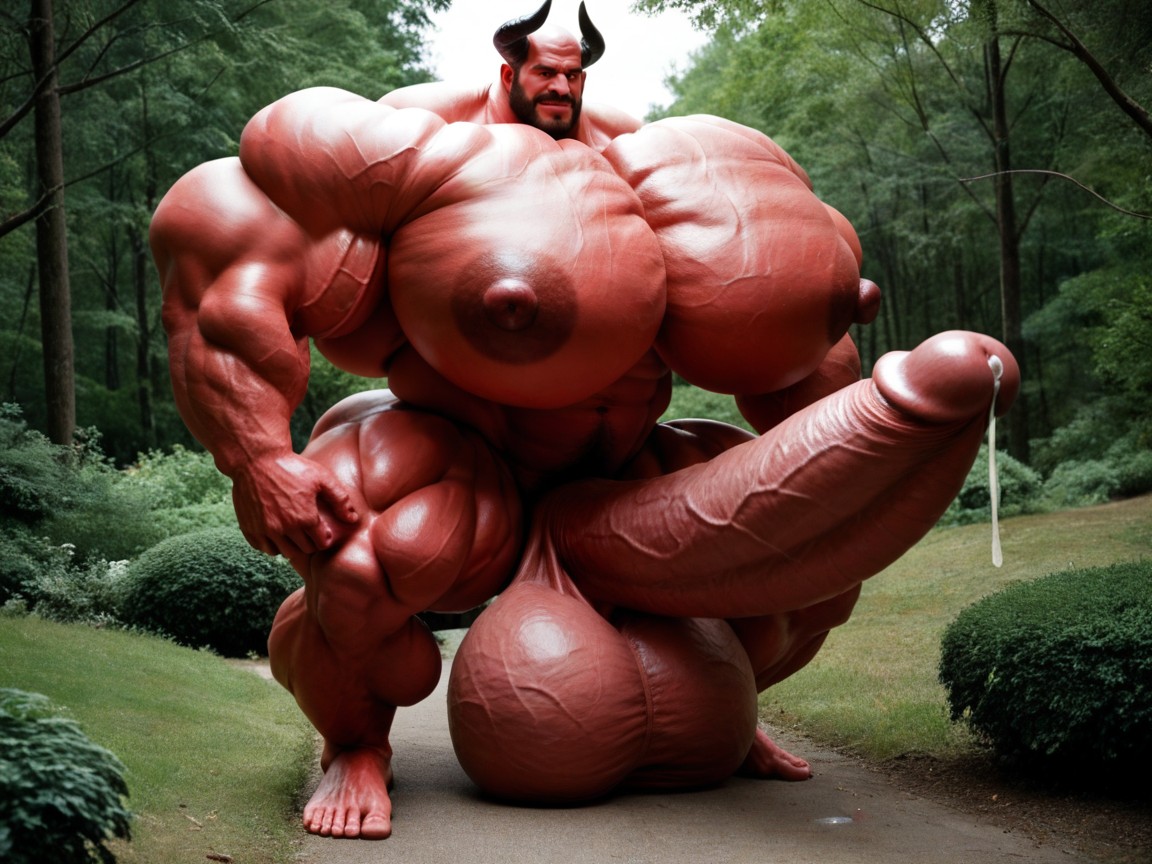 Hyper Red Skin, Extreme Hyper Testicles, Extreme Hyper Cock 게이 AI 포르노