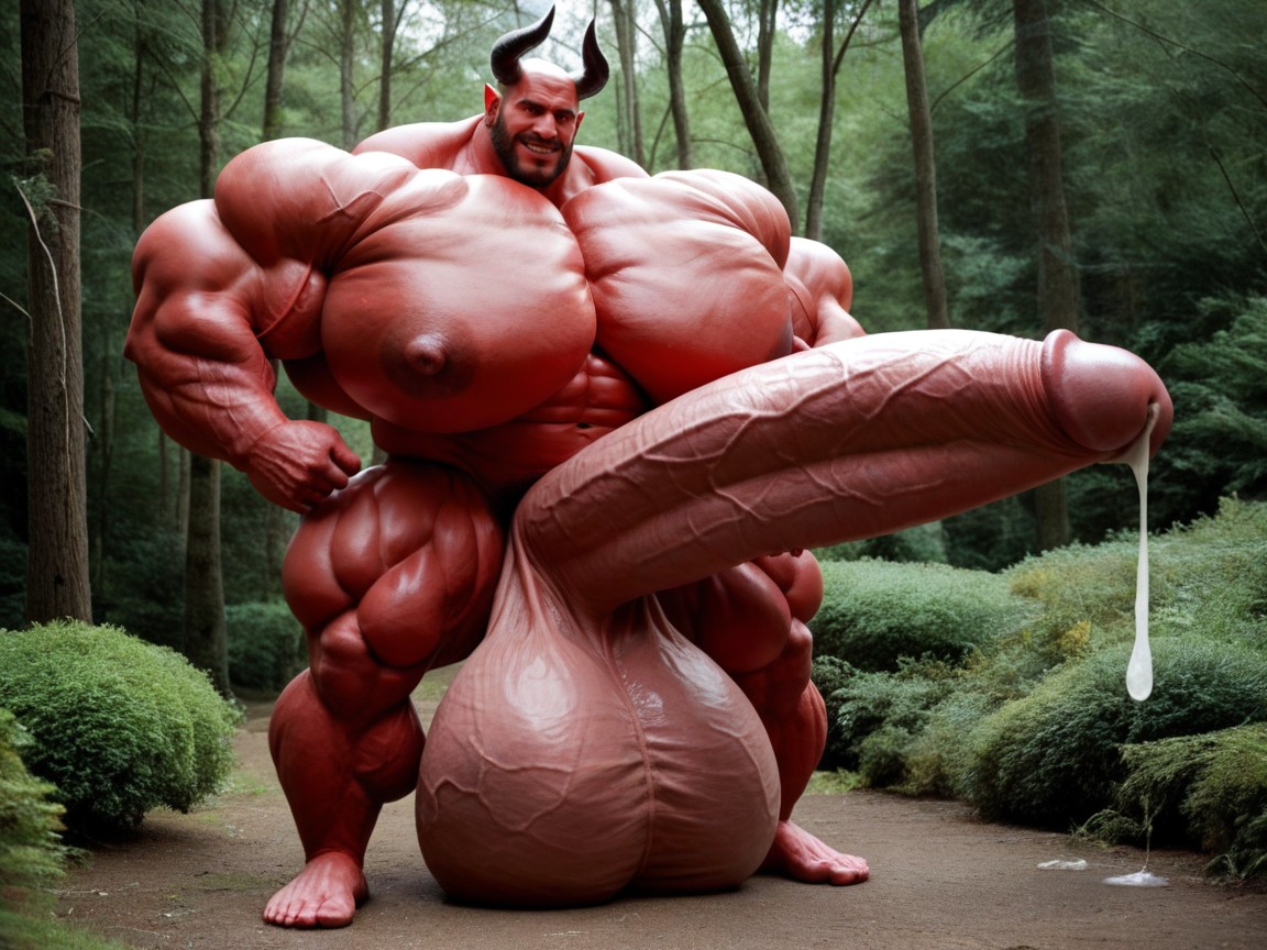 Hyper Puffy Cock, Cock Bigger Than Human, Looking At Viewer AI Gay Porn