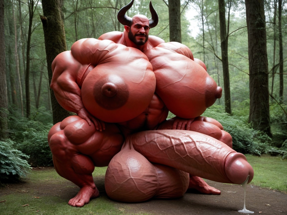 Hyper Puffy Nipples, Massive Oversized Hyper Balls, Red Devil AI同性戀黃片