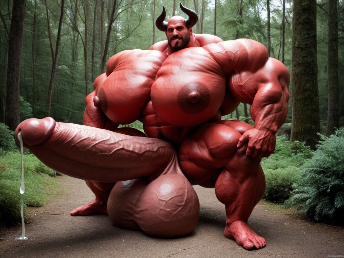 Hyper Puffy Cock, Insane Muscle Growth, Hyper Red Skin 게이 AI 포르노