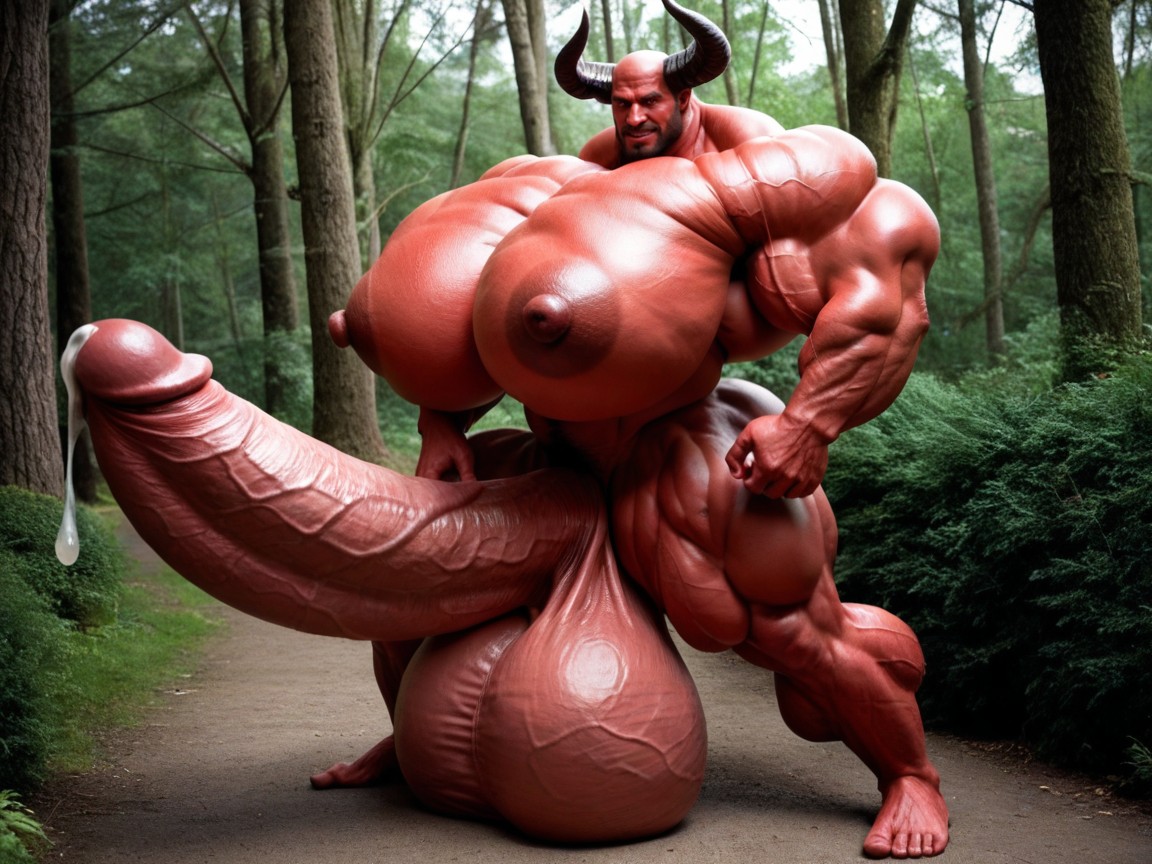 Red Skin, Hyper Veiny Muscles, Fully Red Skin Pornografia gay com IA