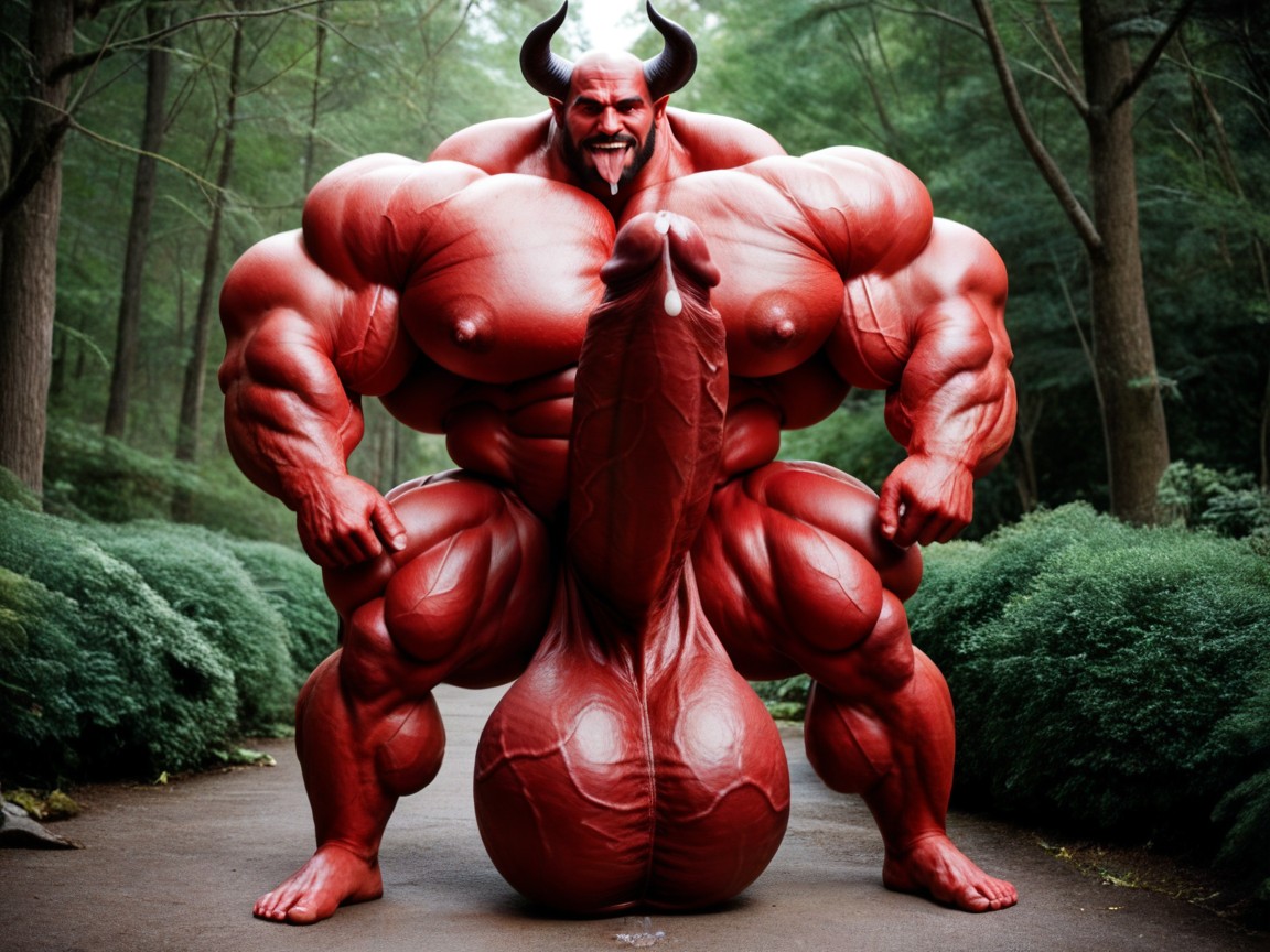 Oversized Hyper Muscles, 望向觀眾, Impossibly Massive Muscle Growth AI同性戀黃片