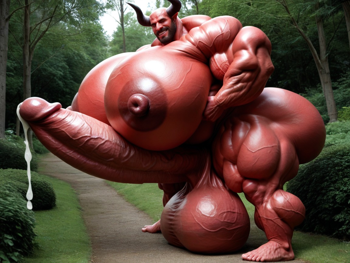 흥분한 얼굴, Balls Bigger Than Human, Exremely Red Skin 게이 AI 포르노