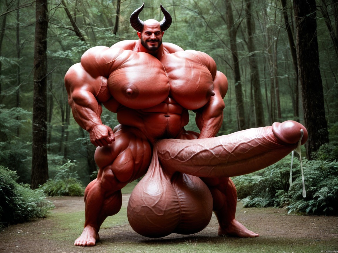 Peau Rouge, Over Inflated Hyper Muscles, Extreme Hyper Cock Porno IA Gay