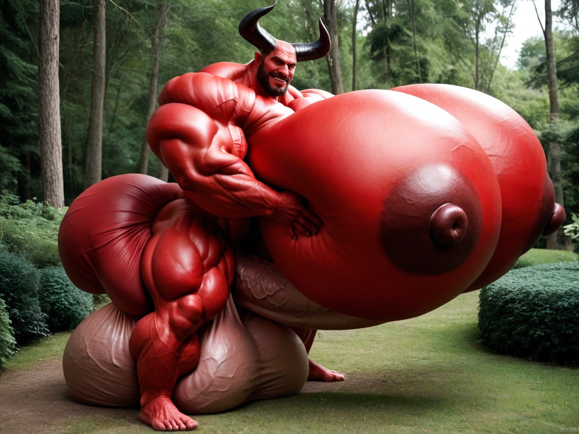 Over Inflated Hyper Muscles, Extreme Hyper Testicles, Insane Muscle Growth AI同性戀黃片