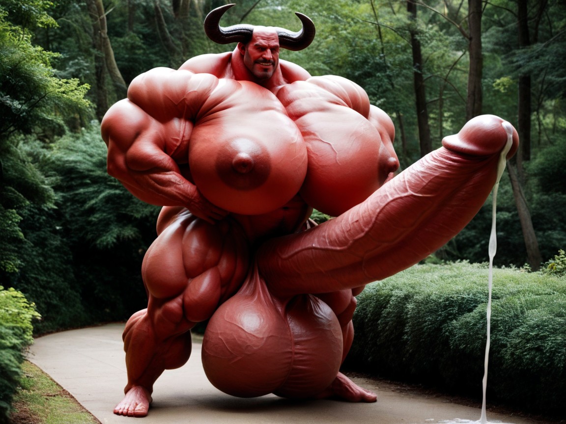 Extrem Unten Schwer, Muscle Growth, Hyper Red Skin KI Schwulenporno