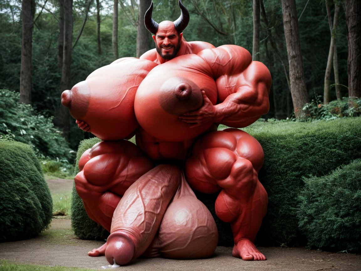 Oversized Hyper Gigantic Balls, Obsessive Muscle Growth, 1인 게이 AI 포르노