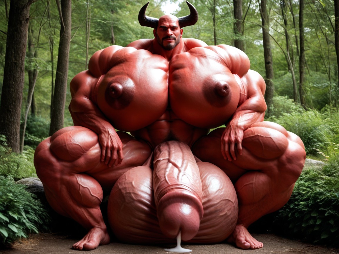 Cock Bigger Than Human, 특대 근육, Hyper Massive Oversized Muscles 게이 AI 포르노