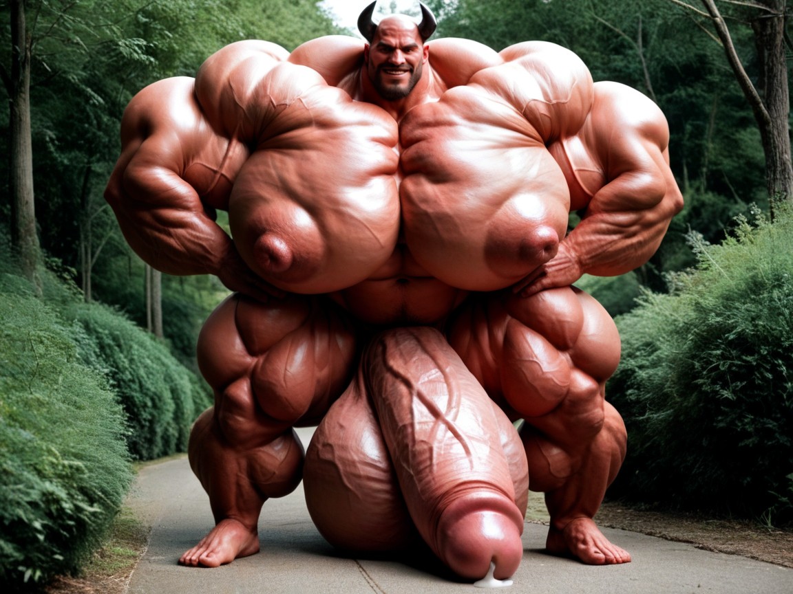 Oversized Hyper Muscles, 1인, Obsessive Muscle Growth 게이 AI 포르노