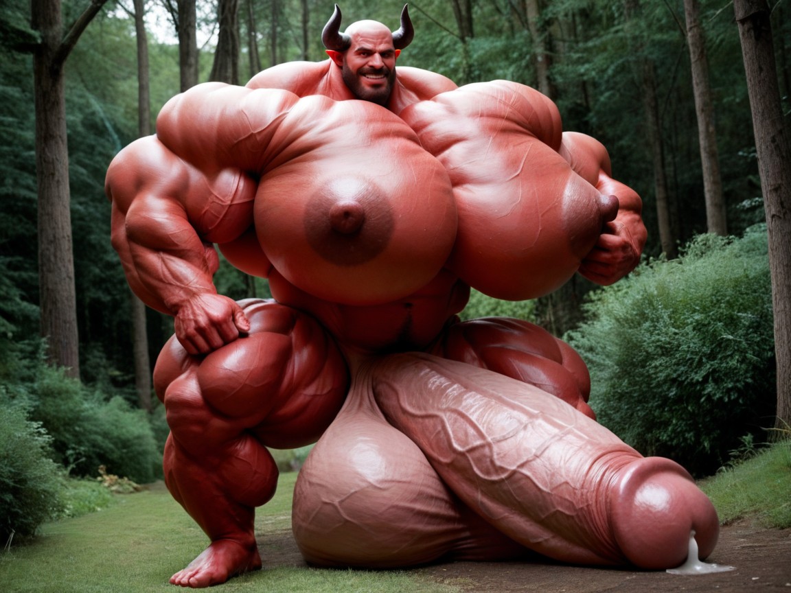Insane Muscle Growth, 뷰어를 보면서, 흥분한 얼굴 게이 AI 포르노
