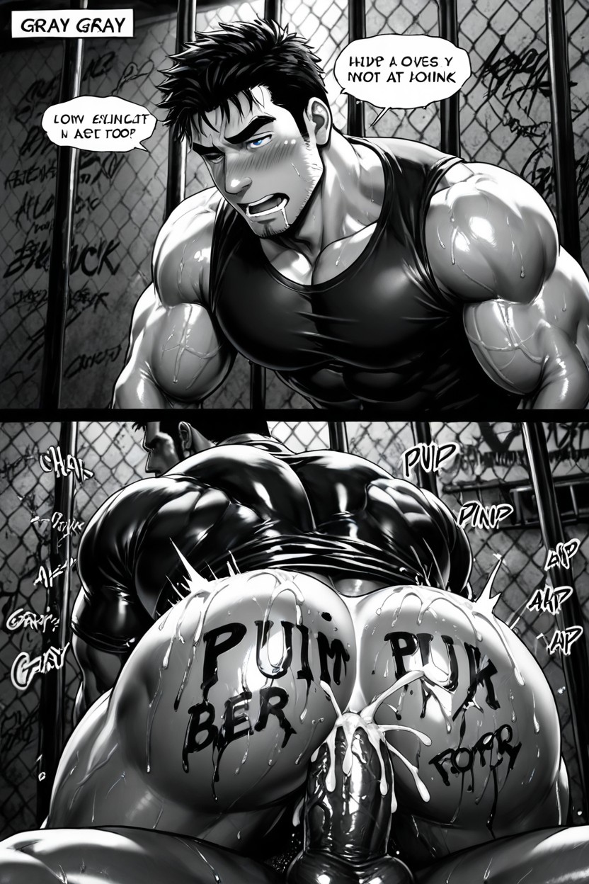Dick, Toned, Drooling 게이 AI 야짤