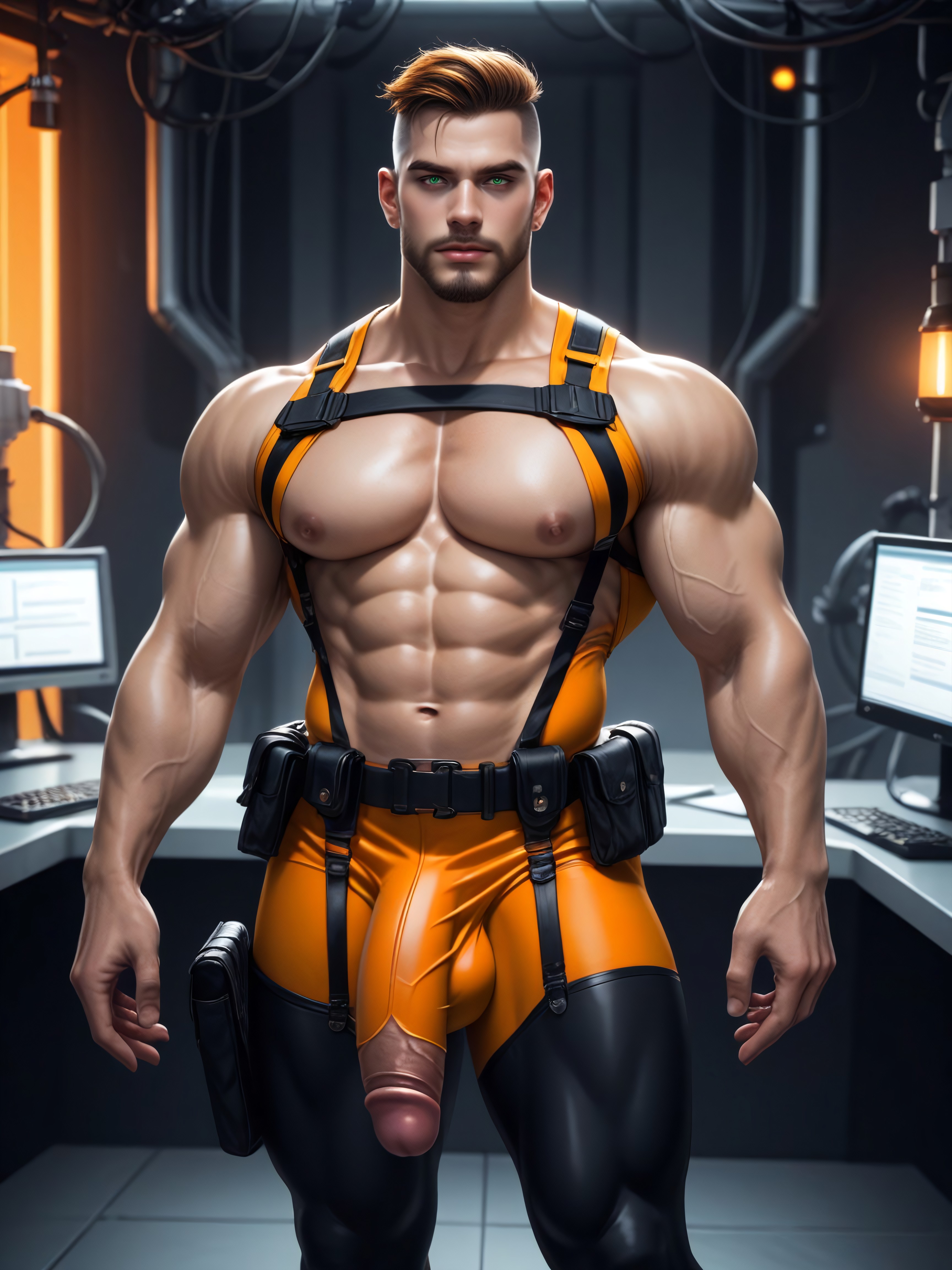 Very Large Erect Perky Nipples, Model Pose, 18+ 게이 AI 포르노