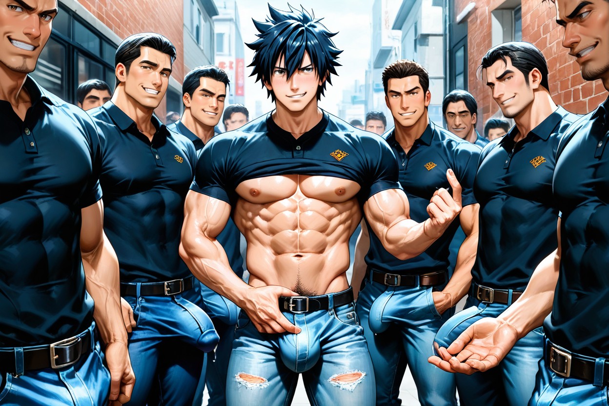Nipples Showing Through The Shirt, Средняя Задница, Black Polo Shirt ИИ гей порно