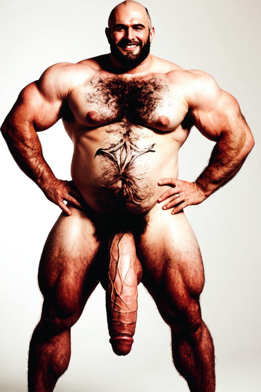 Full Body, Facial Stubble, フルボディ ゲイAIポルノ