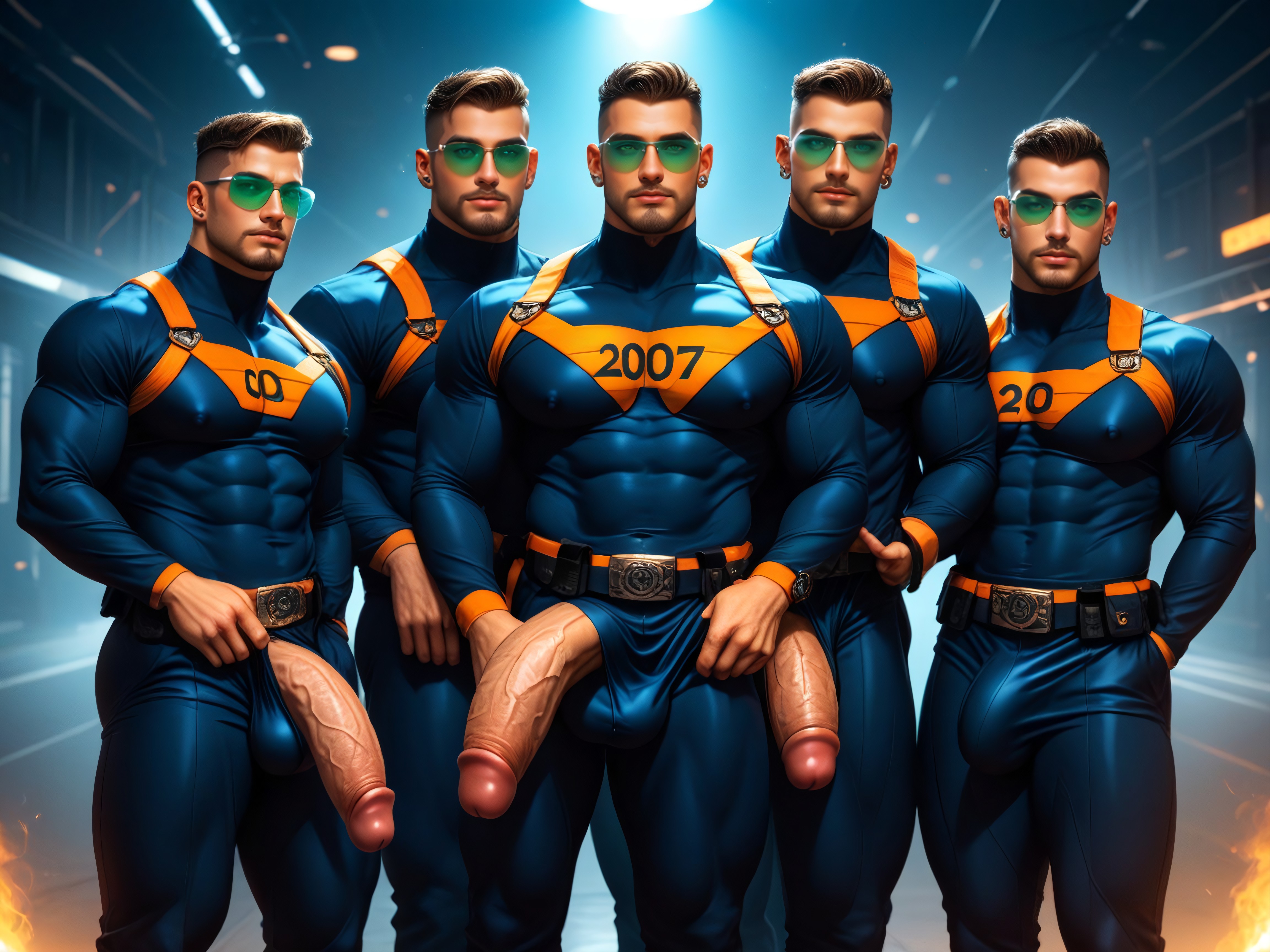 Green Eyes, Aggressive, 25+ AI Gay Porn