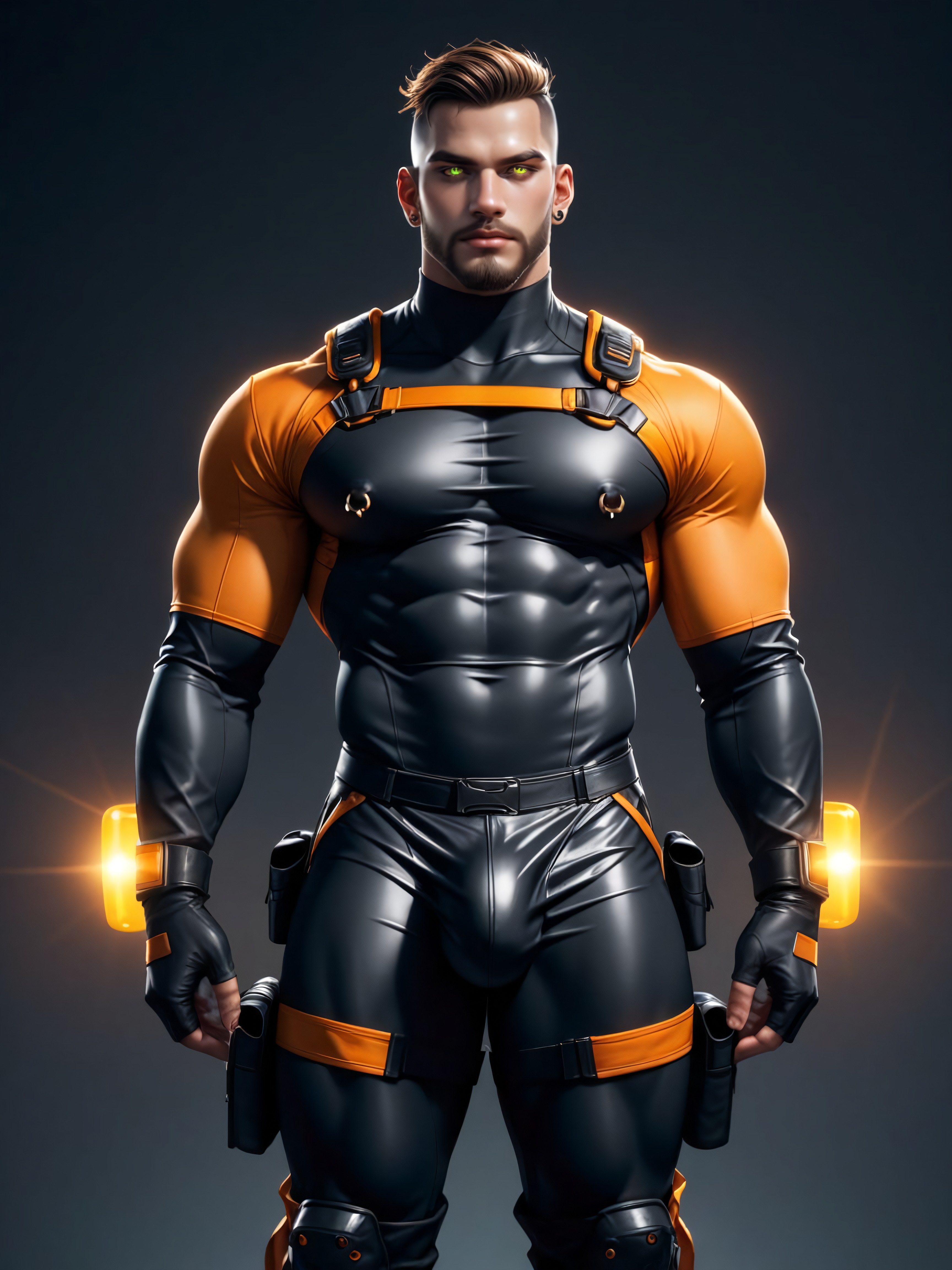 Cocky, Very Tight Form-fitting Clothing, Huge Veiny Cock Bulge Under Clothing AI同性戀黃片