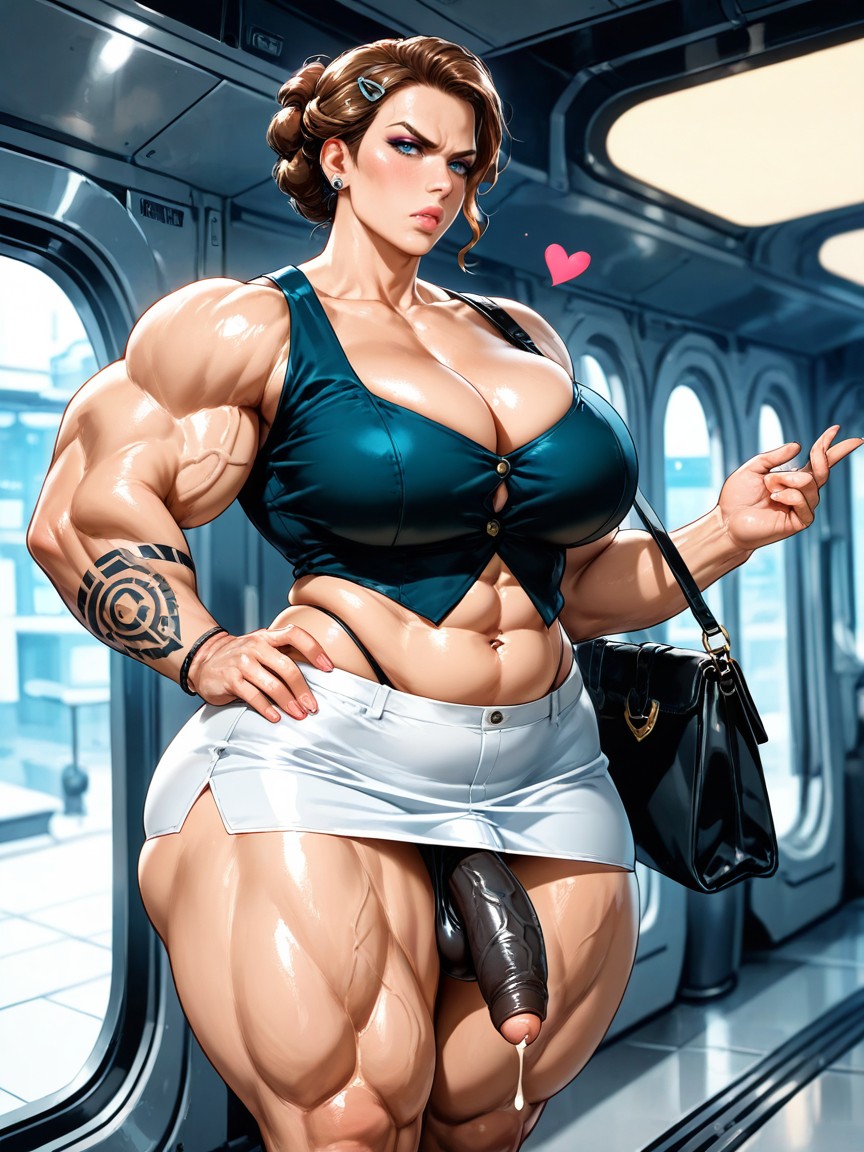 Muscle Delts, Deep Cleavage, Precum 게이 AI 포르노